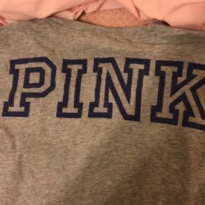 PINK gray t shirt